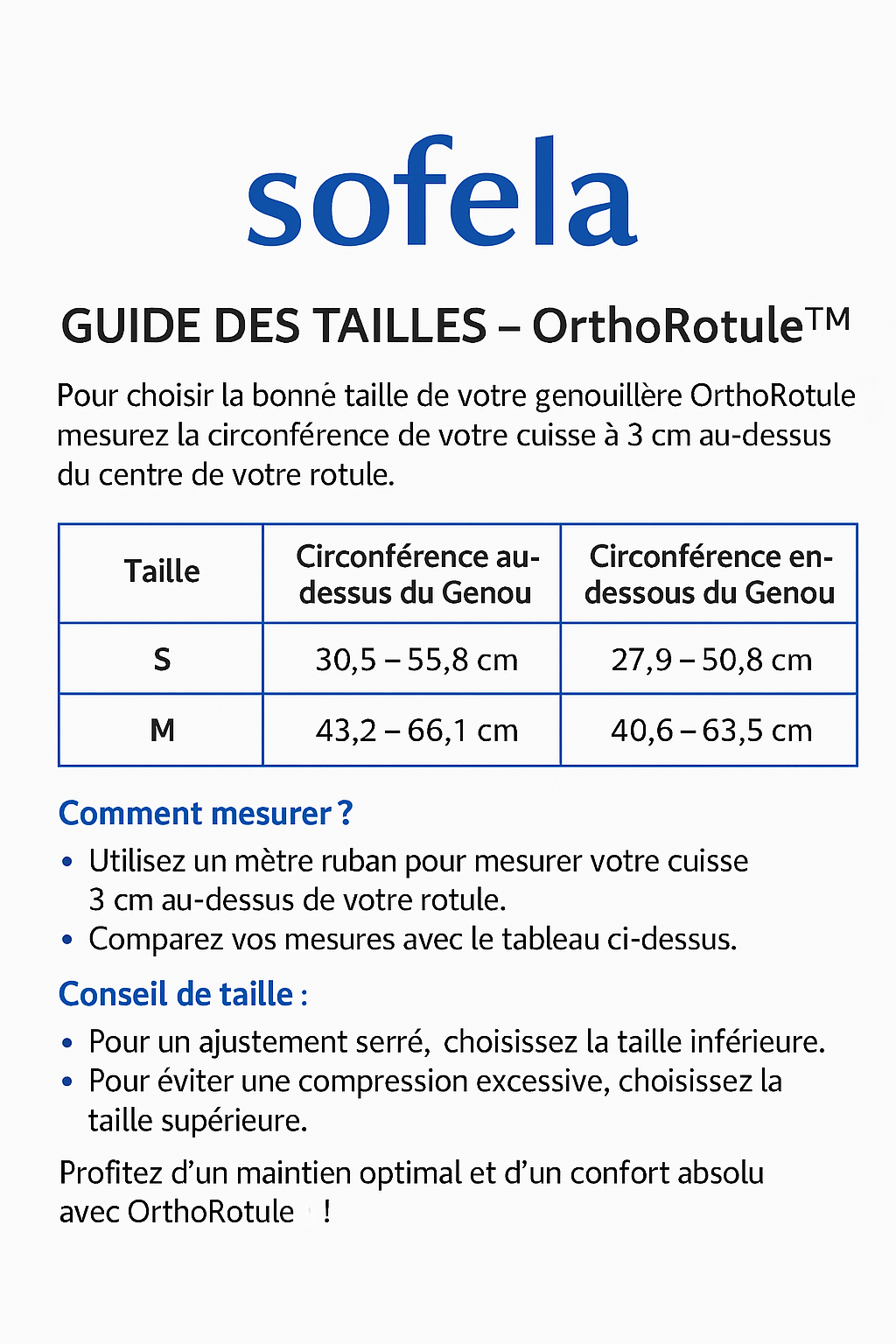 Genouillères OrthoRotule™